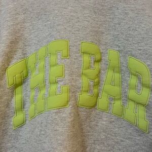 The Bar Varsity Sweatshirt Gray with Lime